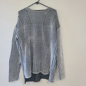 New Look Black & White striped sweater L